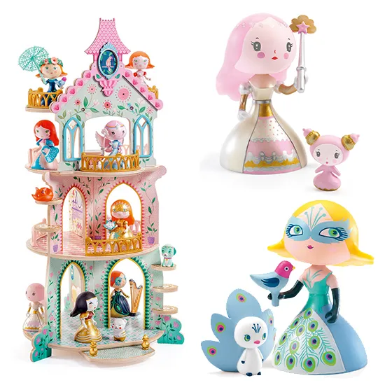 Komplet Arty Toys - princeske Candy & Columba & Stolp za princeske