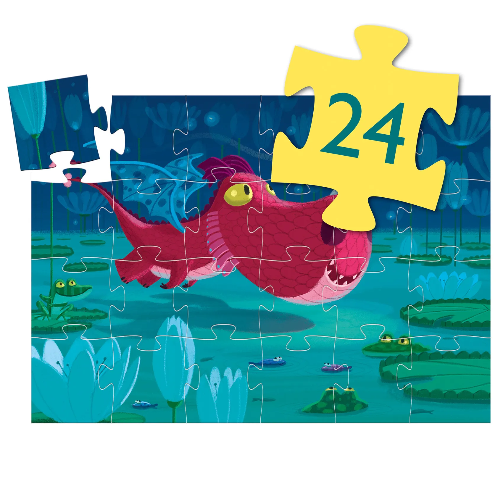 Puzzle - zmajček Edmond - 24 kov